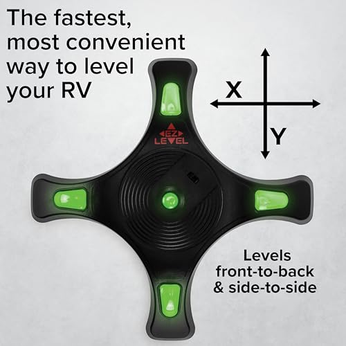 Camco نظام تسوية كامكو EZ - نظام تسوية المركبات الترفيهية - مزود بأضواء مؤشر مضيئة ووظيفة إيقاف التشغيل التلقائي عند عدم الاستخدام - يتضمن مفتاح تشغيل/إيقاف مثبت مسبقًا (25505) - Image 3