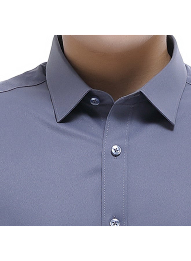 Fomoce men's Quality Turn-down Collar Business Casual Long-sleeve Shirt - Breathable & Easy Care For Autumn - Image 4