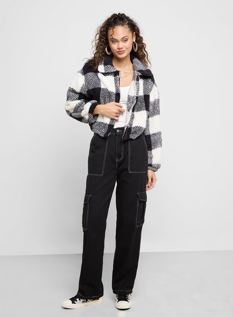 Ginger Wide Leg Jeans With Contrast Stitch  - Image 1