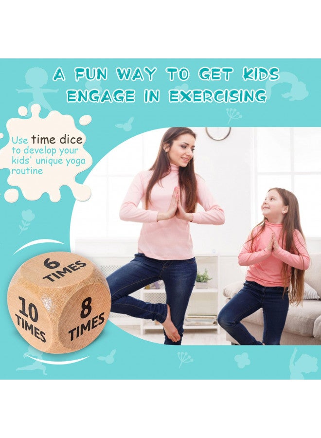 Garybank Garybank Kids Yoga Dice with 12 Yoga Cards, 20 Breathing Exercise Cards - Calm Down Corner Supplies, Yoga for Kids Solo or Group, Fun Exercise Dice Game for Kids Workout Equipment,Christmas Yoga Gifts - Image 2