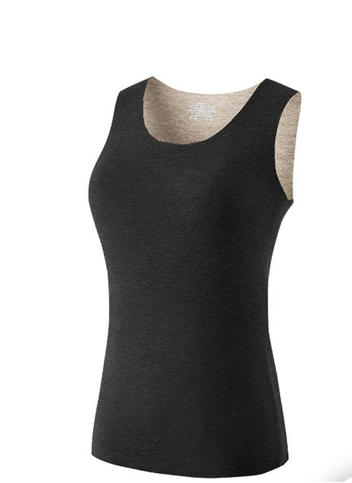 Loquat - Tank Tops for Women Thermal Vest Warm Tank-Top Sleeveless Camisole Lingerie Sleeveless Top Thermal Underwear Winter Cold Weather Black - Image 1