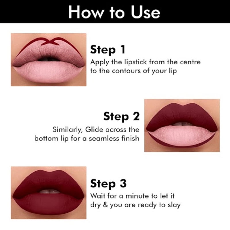 COLORS QUEEN COLORS QUEEN Lipstick Bridal Maroon Matte - Image 5