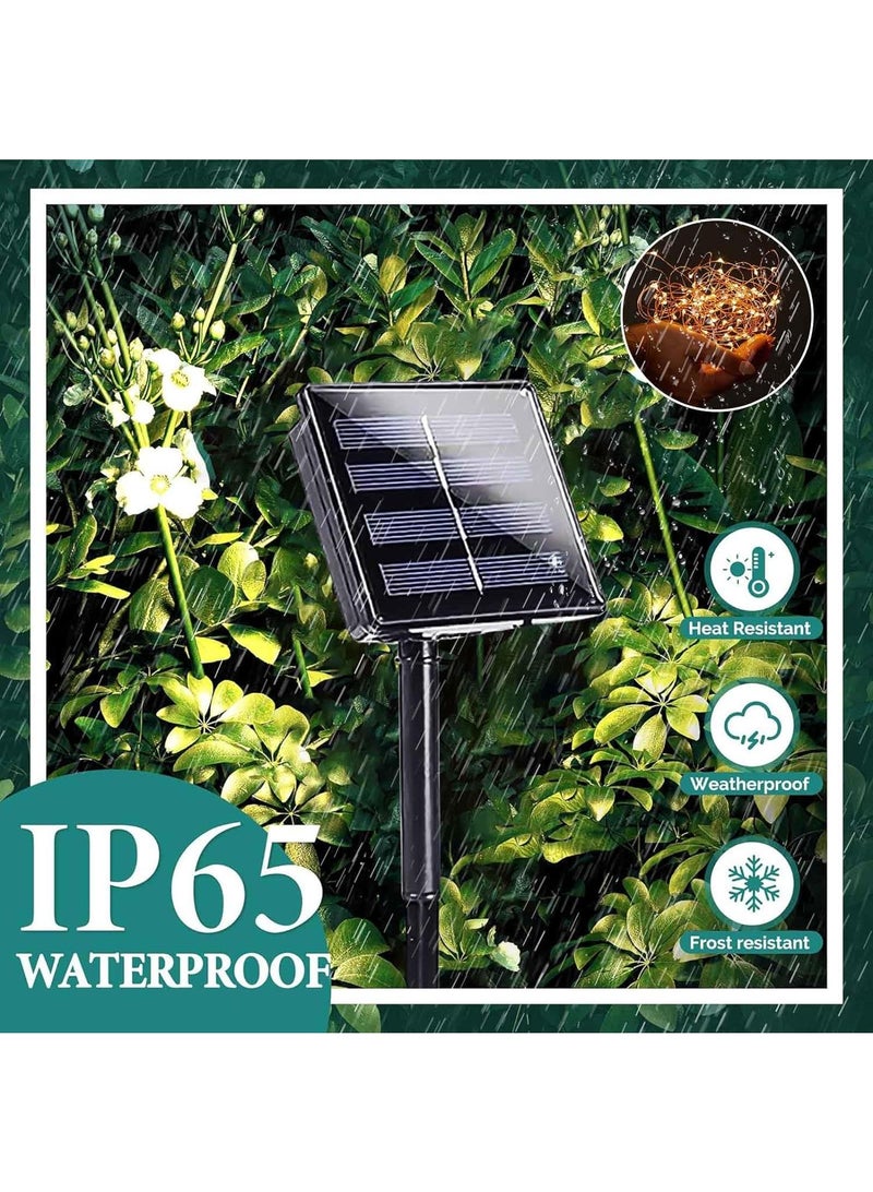 Y&D 4 قطع زينة فناء خارجية مضادة للماء مصابيح شمسية LED بطول 12 م - Image 3