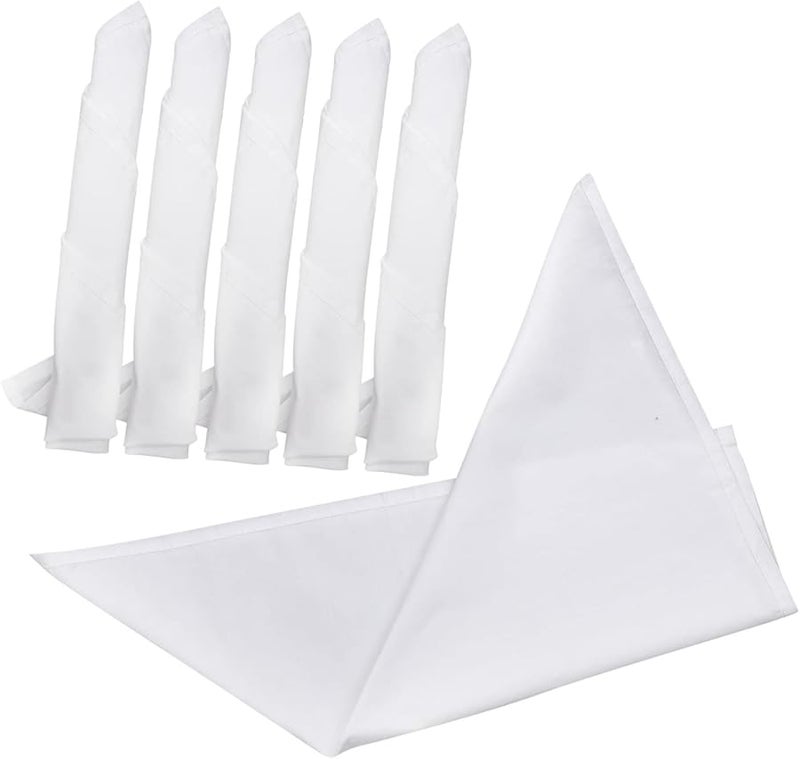 6Pcs Luxury Hotel Style Washable Pure Cotton Napkins White Kitchen Table Decorative - Image 1