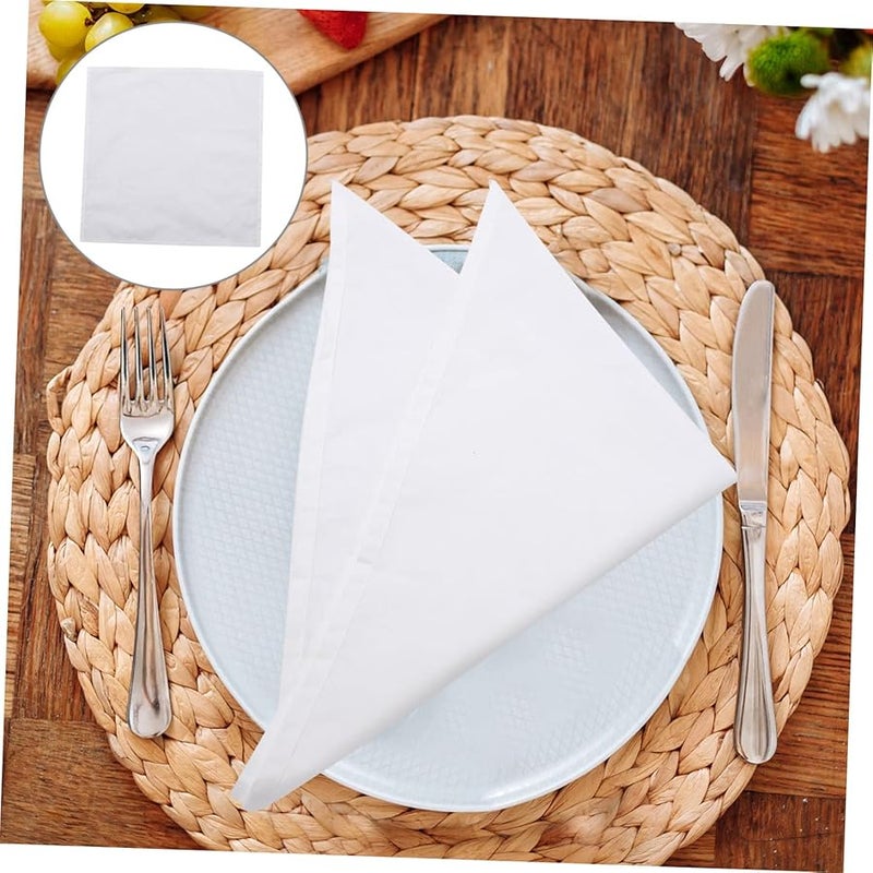 6Pcs Luxury Hotel Style Washable Pure Cotton Napkins White Kitchen Table Decorative - Image 5
