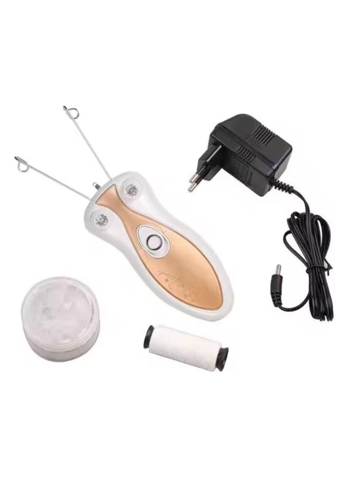 Safe and Fast Threading Hair Removal Device for Smooth Skin, Perfect for Lips, Chin, Cheeks, Knees, Toes - Portable and Gentle, MO-9040