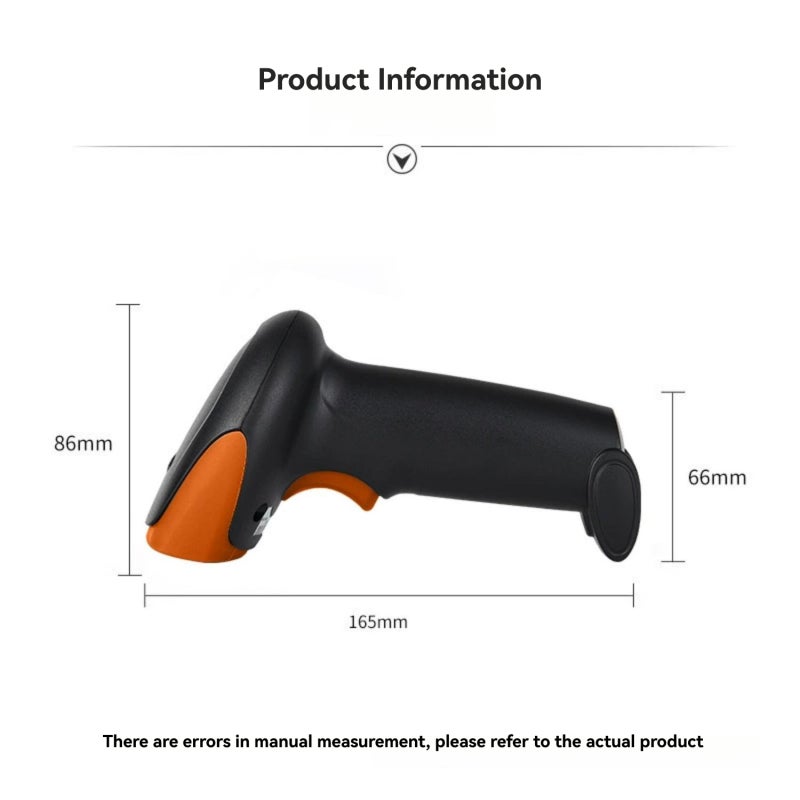 QR Code Scanner: Wireless Portable Design - High Accuracy CMOS Scanning Barcode Reader for Warehouse Retail Logistics Inventory Management - Image 3