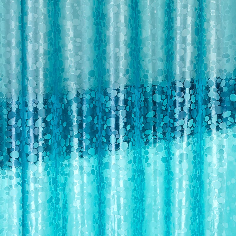Shower Curtain Liner Heavy Duty EVA Waterproof Shower Liner with 12 Rust Proof Metal Grommets and 3 Weighted Magnet 72 x 72 Inches Bathroom Shower Curtain Teal