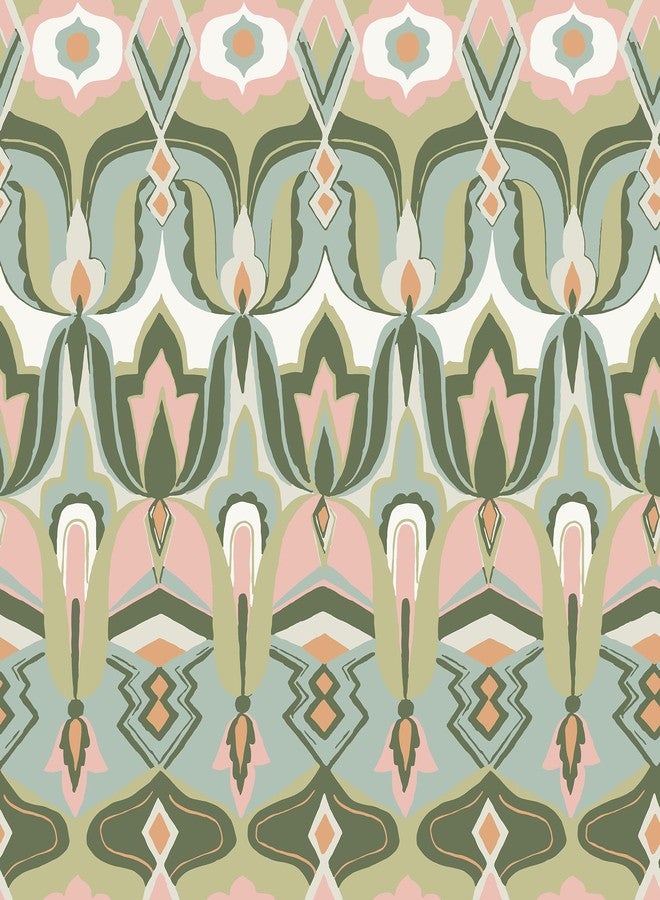 NuWallpaper Akira Green Peel and Stick Wallpaper, NUS6197 - Image 1