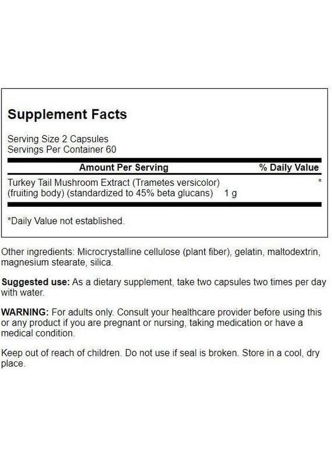 Swanson Turkey Tail Mushroom - Herbal Supplement Promoting Immune System & Cellular Health - Natural Formula Promoting Liver Function & Defense - (120 Capsules, 500 mg) - Image 2