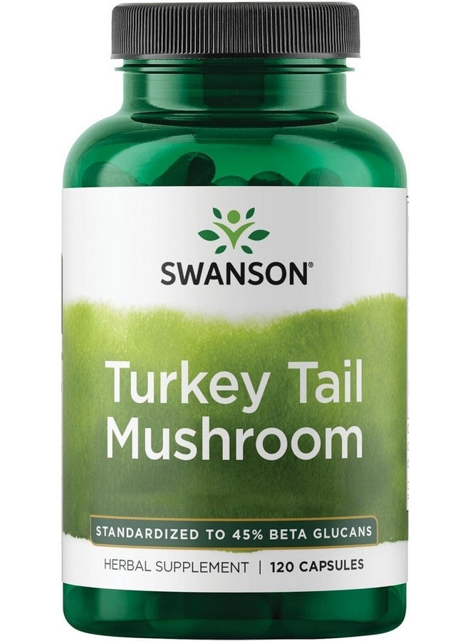Swanson Turkey Tail Mushroom - Herbal Supplement Promoting Immune System & Cellular Health - Natural Formula Promoting Liver Function & Defense - (120 Capsules, 500 mg) - Image 1