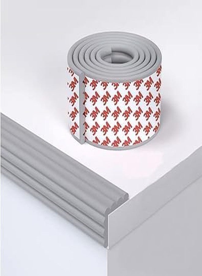 Dhyankeshwer Dense Furniture Table Wall Edge Protectors Foam Baby Safety Bumper Guard Protector, Table Protection Strip 6.5 Ft Long 8 cm Wide (Grey) - Image 2