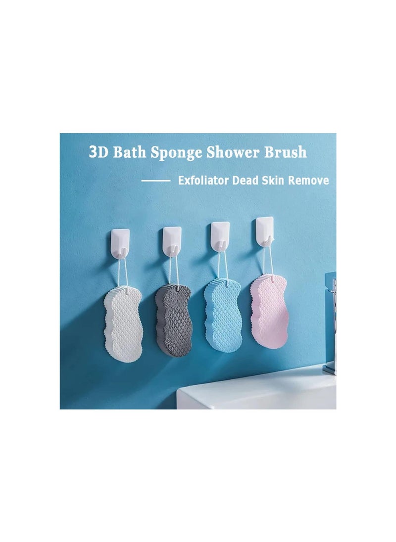 Generic - Super Soft Exfoliating Bath Sponge, Exfoliator Dead Skin Remove, 3D Bath Sponge Shower Brush, Sponge Bath Sponge for Adults Children and Pregnant Women (2-Blue) - Image 1