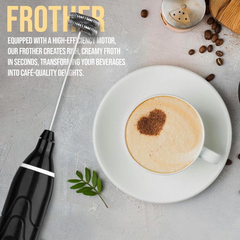 RDN 3 Speed USB Milk Frother Electric Rechargeable Frother for Coffee | with Whisk and Frother Blender Mixer, Stand-Up Design, Perfect for Milk | Cappuccino, Frappe, Egg Beaters |Color USB Black - Image 5