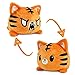 TeeTurtle The Original Reversible Wild Cat Plushie Tiger Cute Sensory Fidget Stuffed Animals That Show Your Mood 4 inch - Image 3