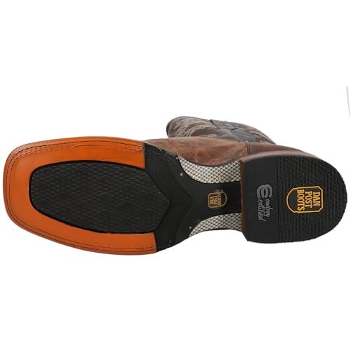 Dan Post Mens Franklin Embroidered Square Toe Pull On Casual Boots Mid Calf - Brown - Size 10.5 D_M - Image 5