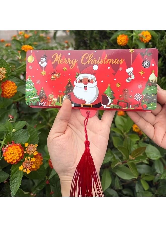 Blue Christmas Cash Gift Card Holder 10 Grid Heavy Duty Paper Money Bag for Xmas Birthdays Thanksgiving Parties - Image 5