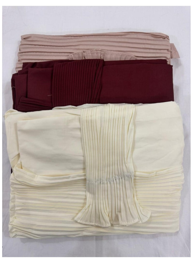 Brides Cold cotton prayer shawl, open to wear, set of 3 pieces in different colors - Image 1