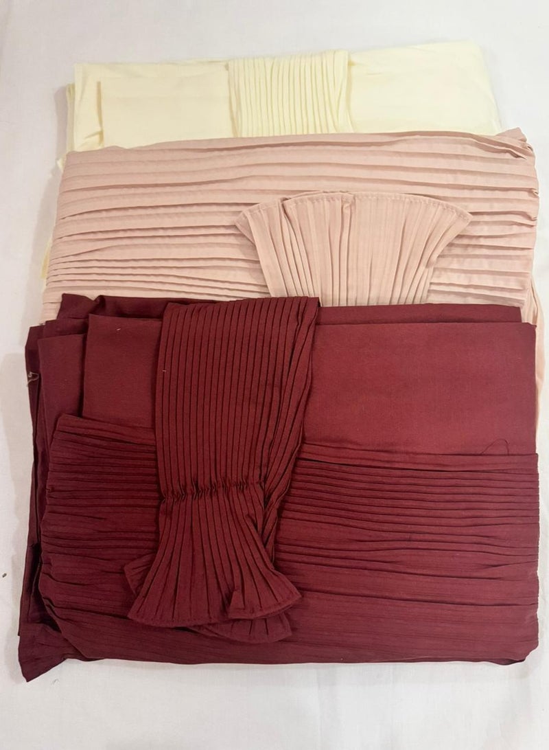 Brides Cold cotton prayer shawl, open to wear, set of 3 pieces in different colors - Image 2