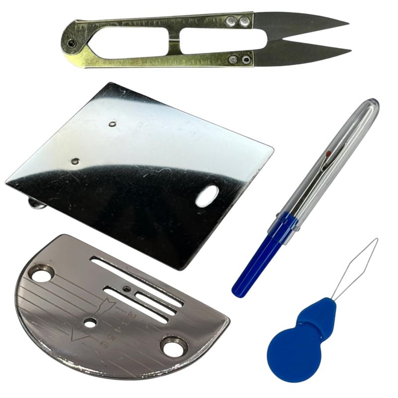 Cylone and Sons Sewing Machine Accessories Kit 5 Pieces Thread Snips Needle Plate Bobbin Cover Pen and Oil Dropper 
