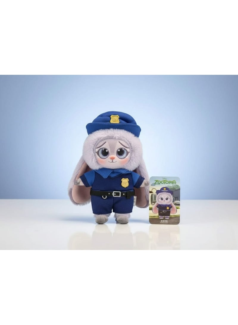 🔹 Disney Officer Judy Fabric Medal – MINISO Edition A cute little doll of Judy the bunny from Zootopia, dressed in her police uniform. Made of soft fabric and featuring a loop for attaching to children's bags or keys.  👮‍♀️ Perfect for Disney fans and lovers of the heroic character Judy! - Image 2