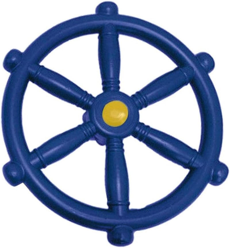 klarako Pirate Pretend Wheel for Swing Set Playground Accessories Playset Indoor Climbers , blue - Image 1