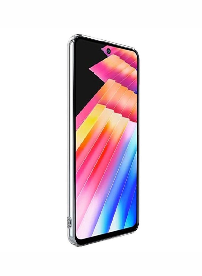 Techie Infinix Hot 30 TPU Soft Corner Ultra Slim Clear Case Shockproof Anti Fingerprint Transparent Protective Back Cover - Image 2