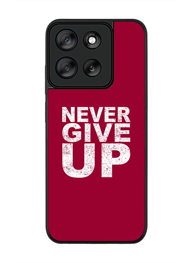 Stylizedd For Motorola Moto G56 Case,Slim fit Camera Protection, Shockproof Thin Phone cover  - Never ever give up - Image 1
