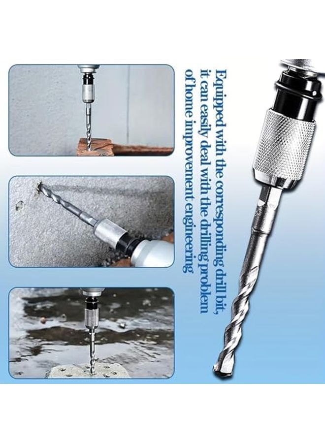 Rotary Hammer Adapter Set with 4 Impact Drill Bits Quick Release Converter 2 Set - Image 3