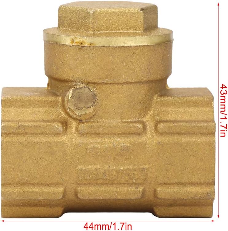 DN15 Brass One Way Check Valve, Automatic Swing Valve for Water Oil Acidic Media - Durable Construction, Leak Prevention, Ideal for Pipeline Systems - Image 5