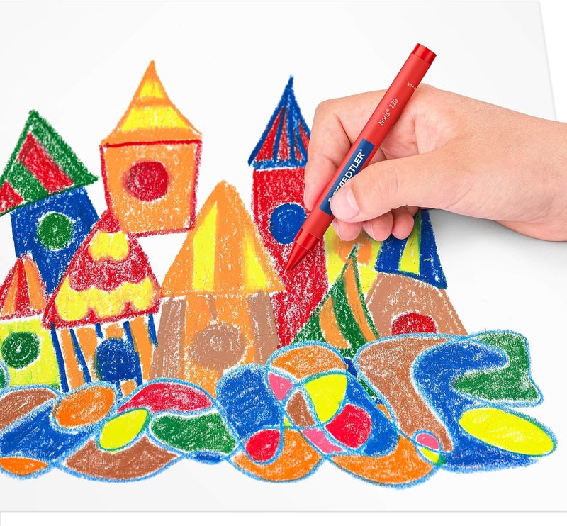 Staedtler Noris Club Wax Crayons Set of 12 - Multi Color - Image 2