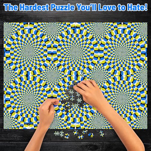 Funwares Optical Illusion Puzzle 1000 Piece ExpertLevel Jigsaw for Adults Hypnotic Visual Movement Modern Art Challenge Elegant Gift for Puzzle Pros Design Lovers - Image 5