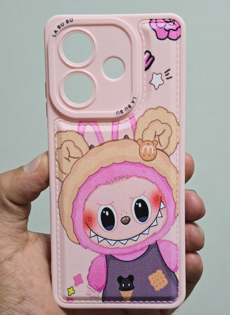 Cartoon Back Cover With the Word LABUBU Compatible With The Phone Oppo A3X / A3 - Image 1