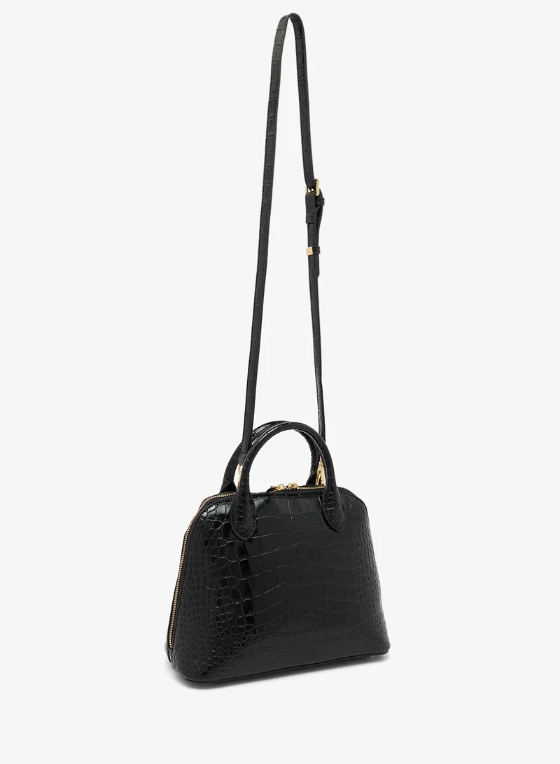 بي سي بي جي Croc-Embossed Dome Satchel Bag