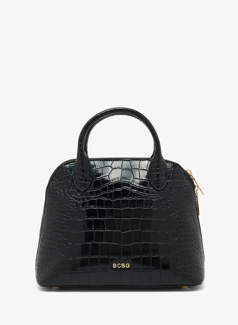 بي سي بي جي Croc-Embossed Dome Satchel Bag