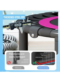0TO1 TECH Trampoline, T Shape Adjustable Foam Handle , Stable and Quiet Exercise Rebounder, Indoor Rebounder Exercise Trampoline Body Exercise and Fitness, for Adults and Kids  - Image 4