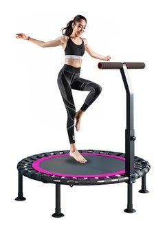 0TO1 TECH Trampoline, T Shape Adjustable Foam Handle , Stable and Quiet Exercise Rebounder, Indoor Rebounder Exercise Trampoline Body Exercise and Fitness, for Adults and Kids  - Image 1