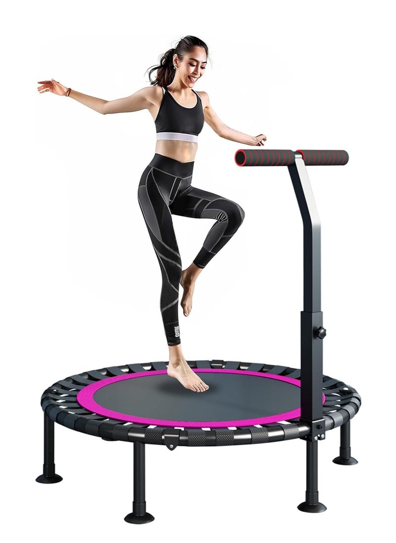 0TO1 TECH - Trampoline, T Shape Adjustable Foam Handle , Stable and Quiet Exercise Rebounder, Indoor Rebounder Exercise Trampoline Body Exercise and Fitness, for Adults and Kids - Image 1