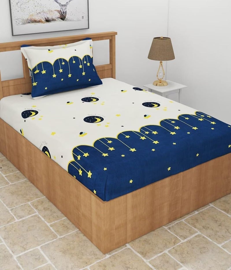 Blenzza Deco™ Glace Cotton Single Bed Reversible Babies 1 Kids Comforter & 1 Single Flat Bed Sheet with 1 Pillow Cover (Design 1) (0 to 8 Years) - Image 4