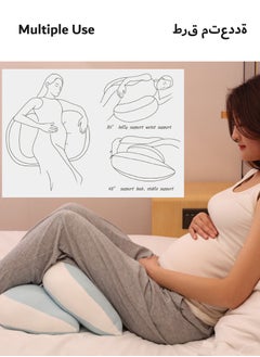 Generic Pregnancy Pillows for Sleeping, Maternity Pillow Support for Back, Legs, Belly of Pregnant Women, Detachable Cover and Adjustable, Belly fitting U shape, Blue  - Image 3