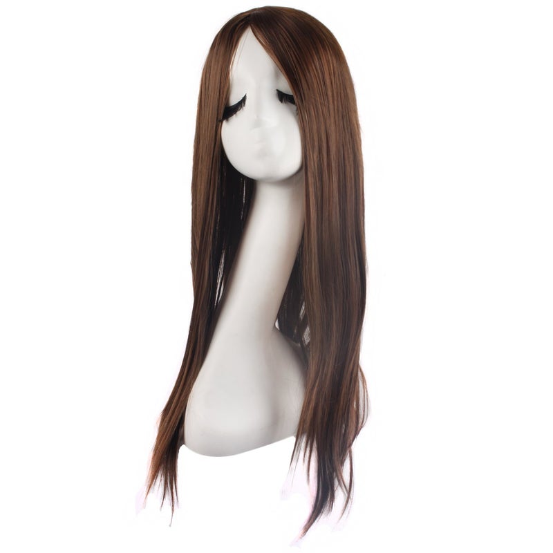 MapofBeauty MapofBeauty 28 Inch70cm Women Special Natural Long Straight Wig Brown
