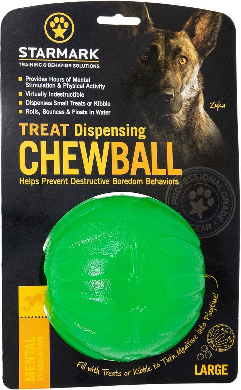 Starmark Large Treat Dispenser Chew Ball for Dogs - Interactive Pet Toy - Image 2