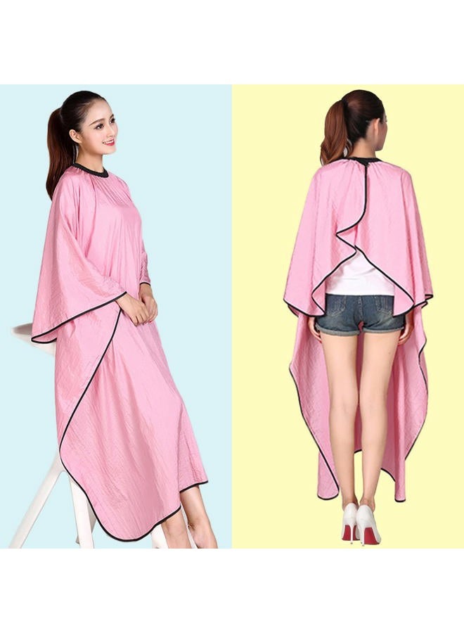 Iusmnur Barber Cape, Professional Hair Salon Cape with Adjustable Metal Clip, Shampoo Hair Cutting Cape for Barbers and Stylists - 55 x 63 inches (Pink) - Image 2