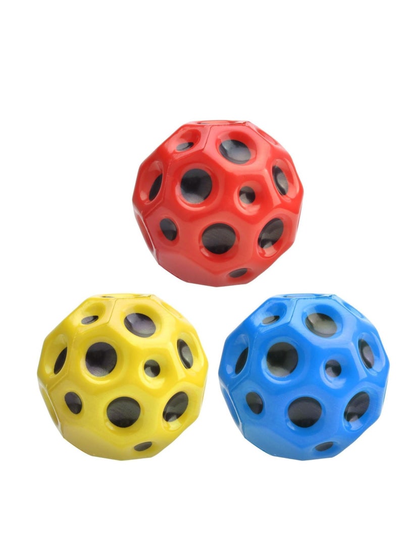 Super High Bouncing Ball Improve Hand-Eye Coordination Sports Multicolor Set Of 3 - Image 1
