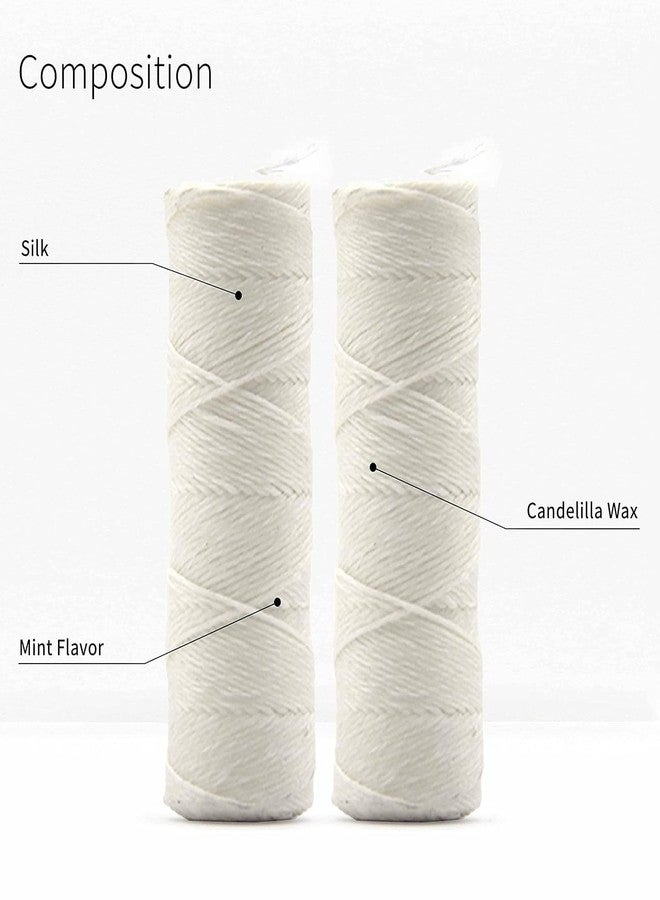 Bambaw Refill Silk Dental Floss | Candelilla Wax Tooth Floss | Natural Dental Tape | Plastic Free Dental Floss | Eco Floss | Stainless Steel | Zero Waste Floss | Silk Floss | Mint | 2 x 55 Yards | Bambaw - Image 3
