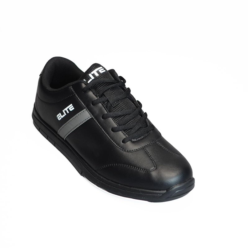 ELITE Mens Basic Athletic Lace Up Bowling Shoes with Universal Sliding Soles for Right or Left Handed Bowlers BlackGrey US Footwear Size System Adult Men Numeric Medium 11 - Image 2