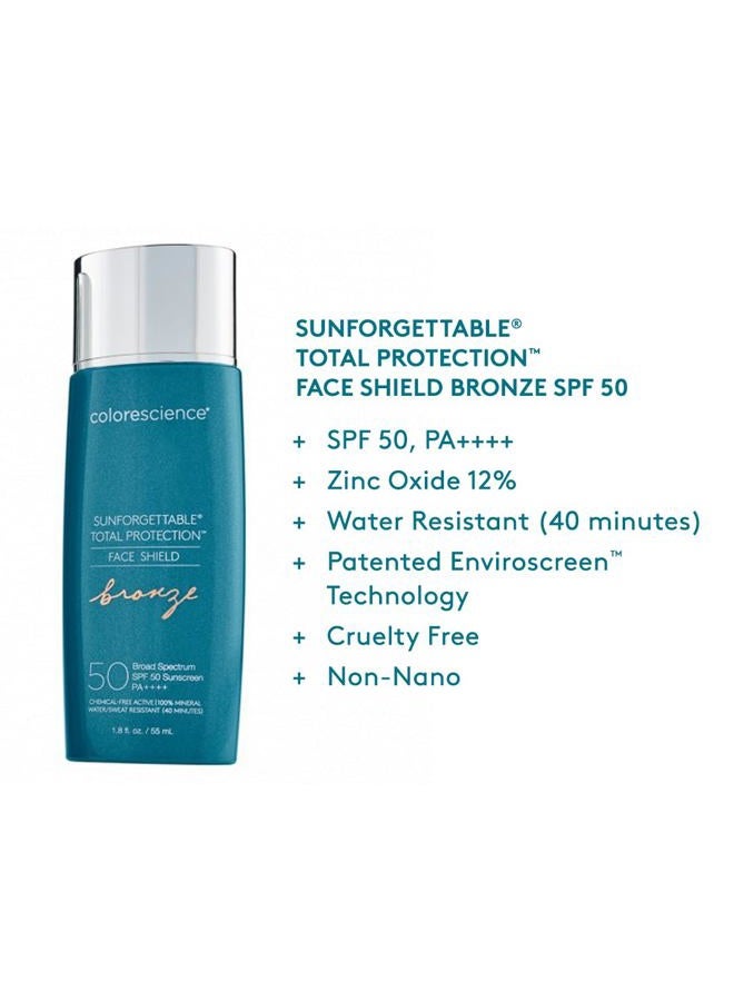 Colorescience Sunforgettable Total Protection Face Shield Bronze SPF 50, 1.8 Fl Oz - Image 3