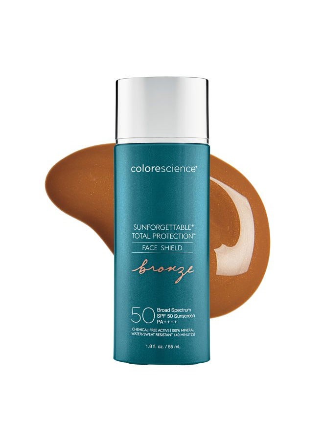 Colorescience واقي الوجه Sunforgettable Total Protection Bronze SPF 50، 1.8 أونصة سائلة - Image 1