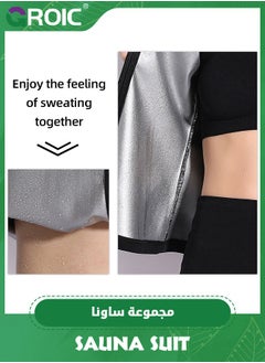 GROIC Sauna Suit Hot Sweat Body Shaper Jacket Waist Trainer Long Sleeve Zipper Shirt Workout Top,Weight Loss Machine Washable Sweat Sauna Jacket  - Image 2