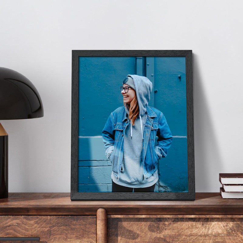 upsimples 11x14 Picture Frame, Wall Gallery Photo Frames with Engineered Wood, Black 1 Pack - Image 5